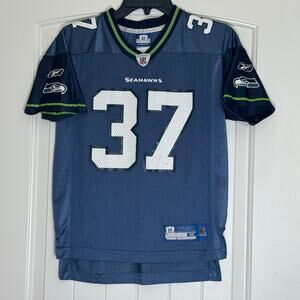 Kids Reebok NFL Shaun Seattle Seahawks Alexander 37 Jersey Medium 10-12 Vintage